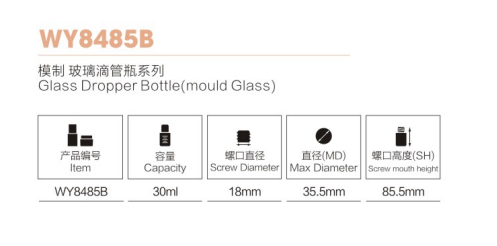 ODM Cosmetic Packaging Glasflasche mit Tropfer für den Heimgebrauch