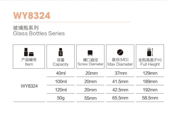 Runde Kosmetikverpackungen aus Glas für den Heimgebrauch